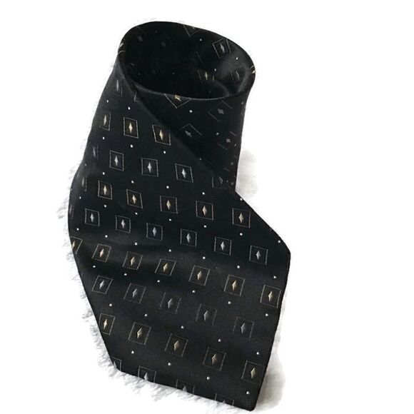DKNY Diamond Embroidered Necktie   - Picture 1 of 8
